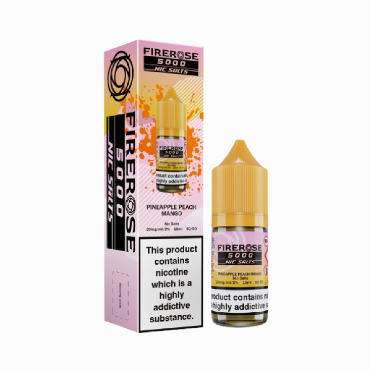Elux Firerose 5000 - Nic Salt - Pineapple Peach Mango Elux Firerose 5000 - Nic Salt - Pineapple Peach Mango