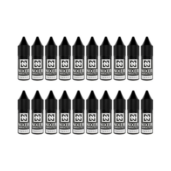 Nixer - Nic Shot - 50/50 Zero Nicotine Shot -  20 Pack