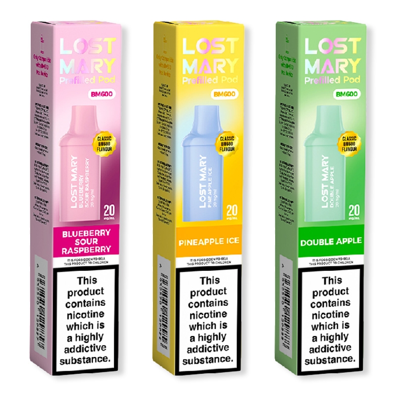 Lost Mary BM600 Prefilled Vape Pods Lost Mary BM600 Prefilled Vape Pods