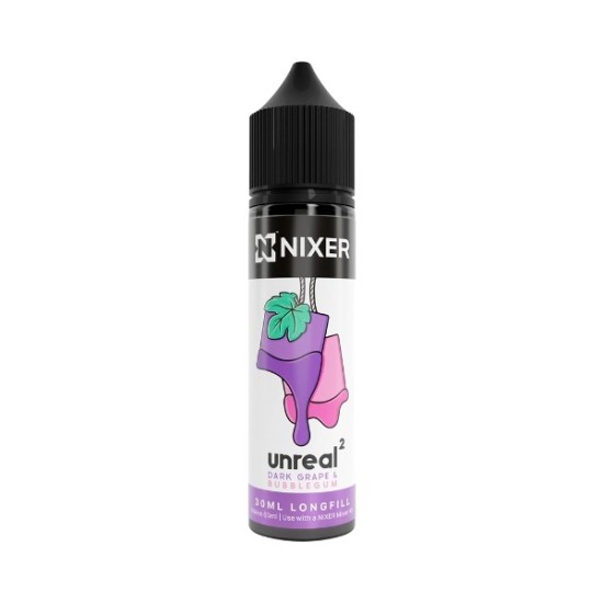 Nixer X Unreal 2 - 30ml - Dark Grape & Bubblegum - Longfill