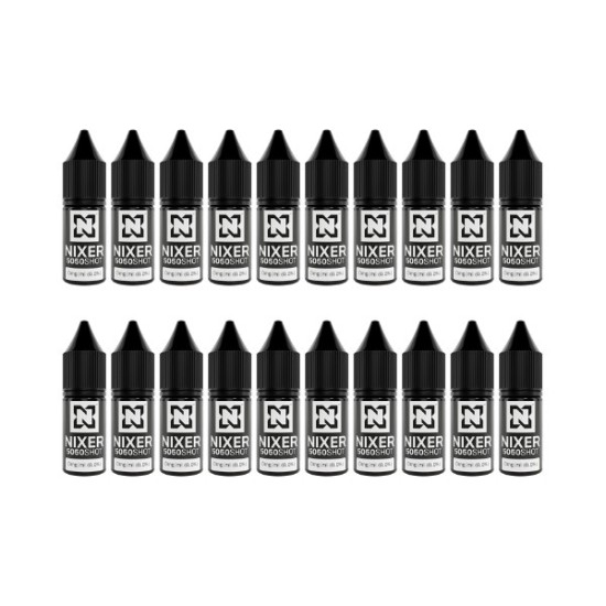 Nixer - Nic Shot - 50/50 Zero Nicotine Shot -  20 Pack