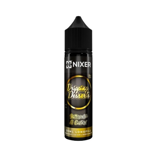 Nixer X Dripping Desserts - 30ml - Butterscotch & Custard - Longfill Nixer X Dripping Desserts - 30ml - Butterscotch & Custard - Longfill