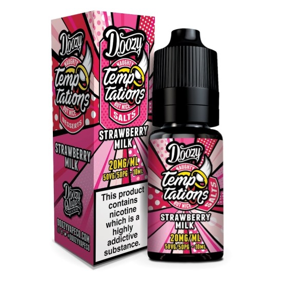 Doozy Vape - Temptations Salts - Strawberry Milk