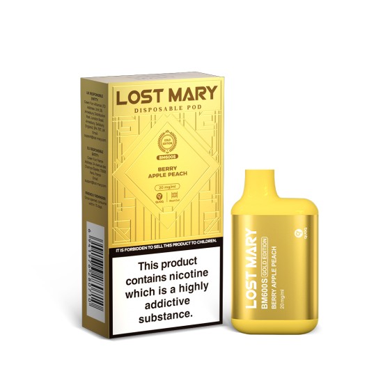 Lost Mary BM600S Gold Edition Disposable Pod - Berry Apple Peach