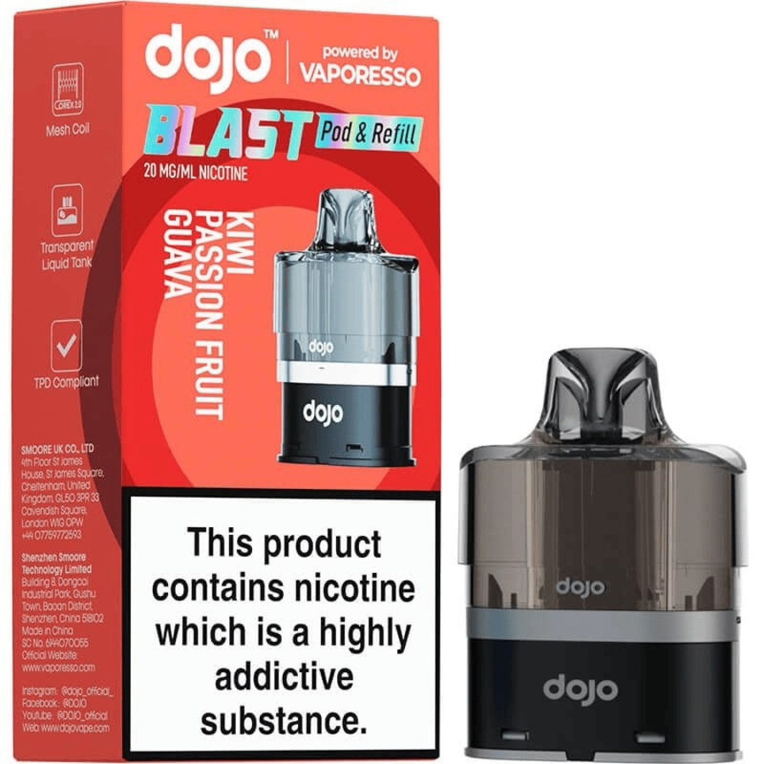 DOJO BLAST 6000 Pod (Powered by Vaporesso) & Refill -