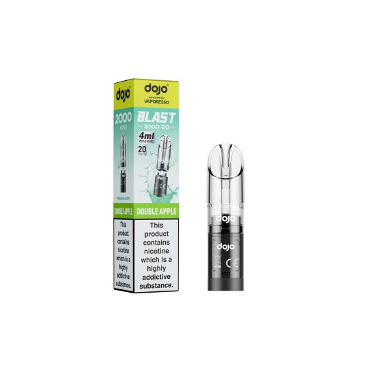 DOJO BLAST 2000 Go Transparent Pod & Refill (Powered by Vaporesso) - Double Apple