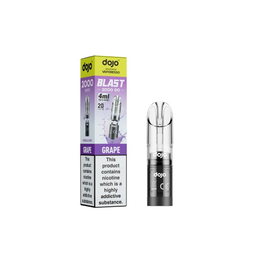 DOJO BLAST 2000 Go Transparent Pod & Refill (Powered by Vaporesso) - Grape