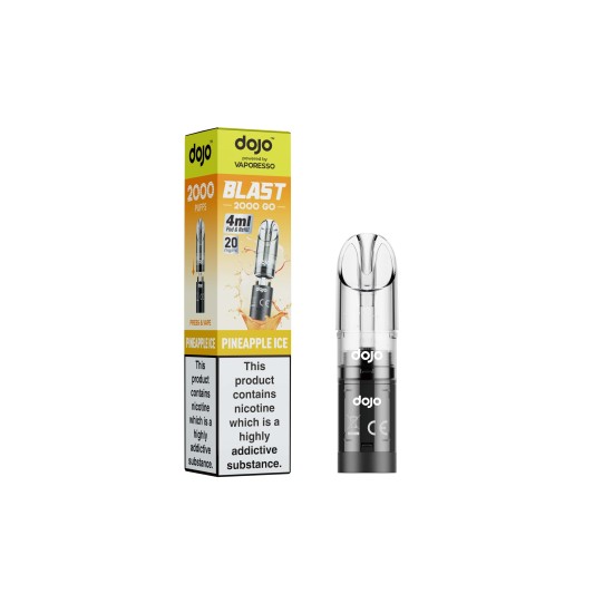 DOJO BLAST 2000 Go Transparent Pod & Refill (Powered by Vaporesso) - Pineapple Ice