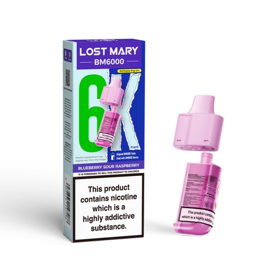 Lost Mary BM6000 Pod & Refill - Blueberry Sour Raspberry
