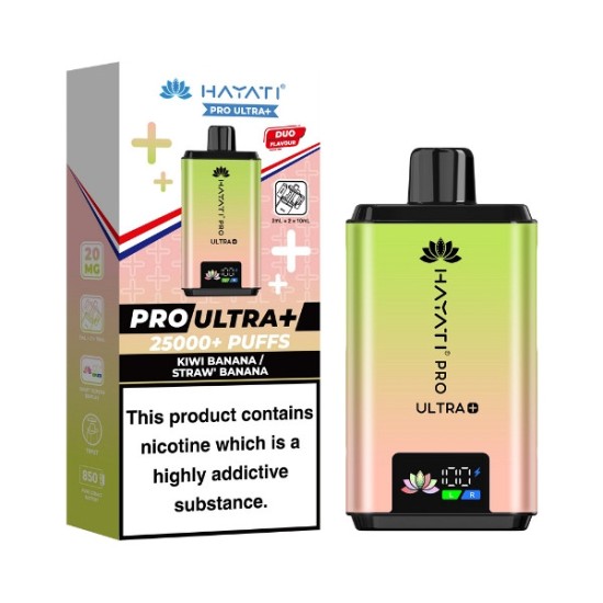 Hayati Pro Ultra+ 25000 - Pod Kit Kiwi Banana / Straw' Banana]