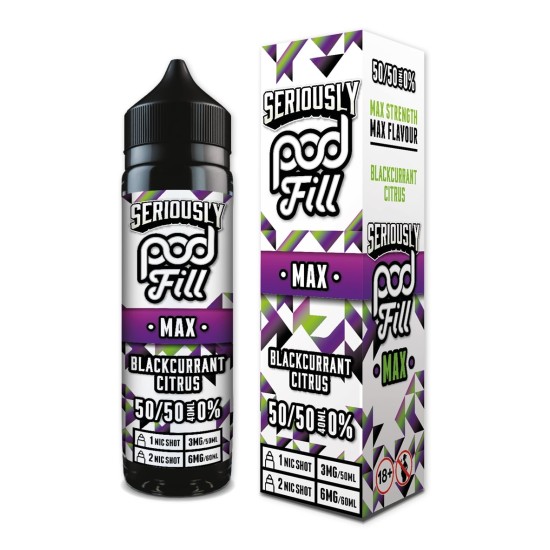 Doozy Vape - Seriously Pod Fill Max - 40ml - Blackcurrant Citrus