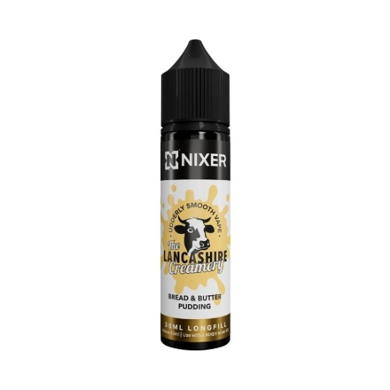 Nixer X The Lancashire Creamery - 30ml - Bread & Butter Pudding - Longfill