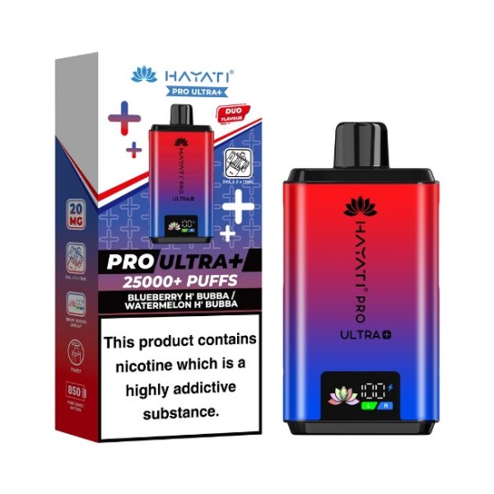 Hayati Pro Ultra+ 25000 - Pod Kit Blueberry HBubba / Watermelon H Bubba]