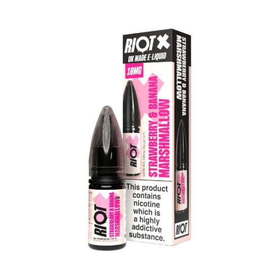 Riot - Nic Salt - X - Strawberry & Banana Marshmallow