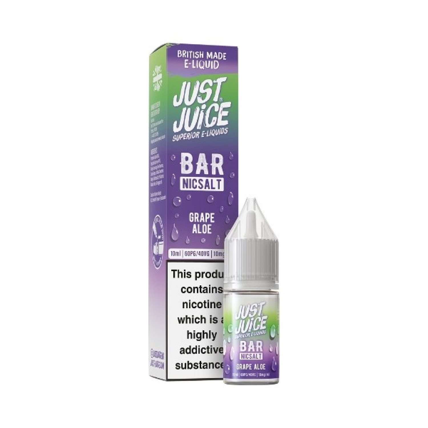 Just Juice Bar Range - Nic Salt - Grape Aloe Just Juice Bar Range - Nic Salt - Grape Aloe
