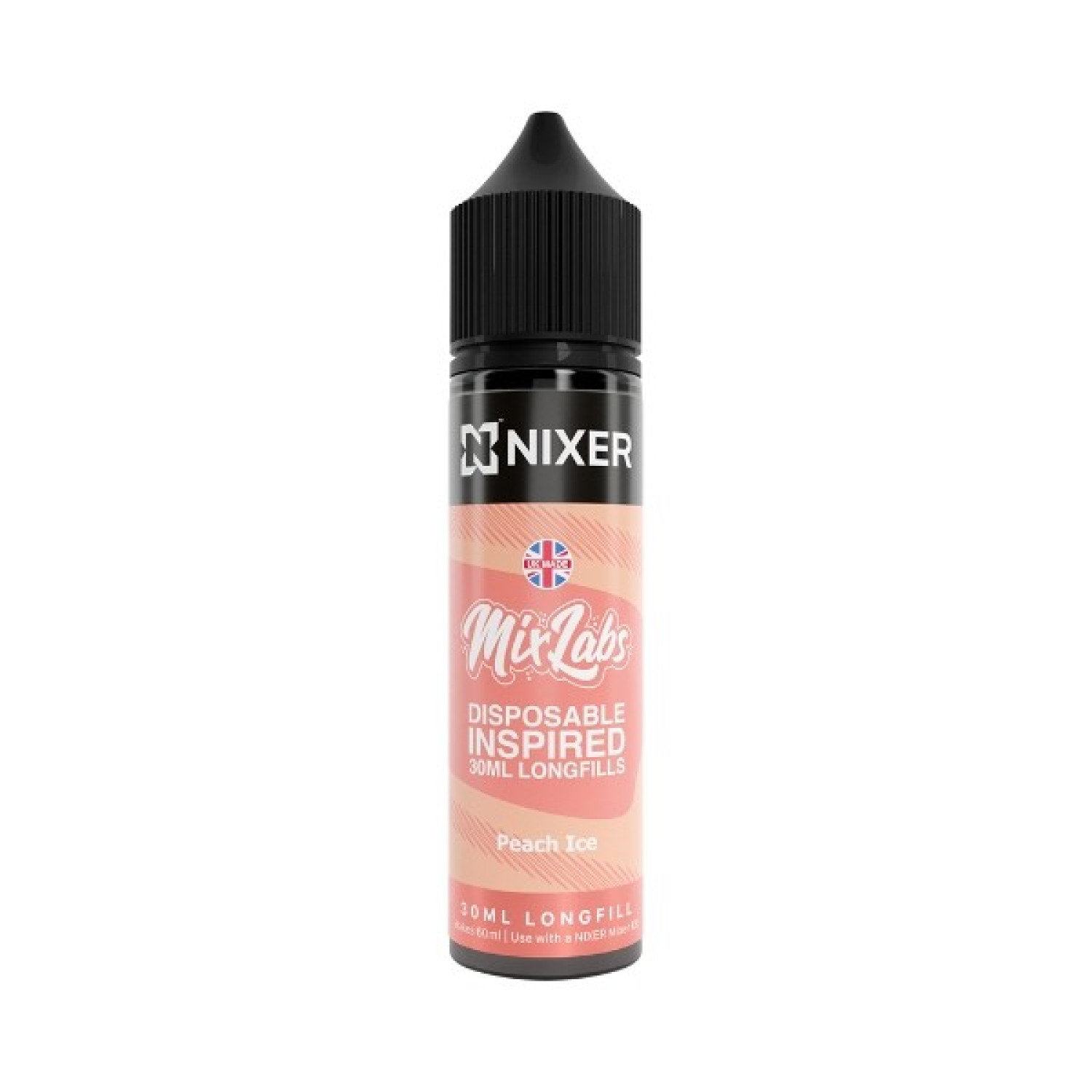 Nixer X Mix Labs - 30ml - Peach Ice - Longfill Nixer X Mix Labs - 30ml - Peach Ice - Longfill