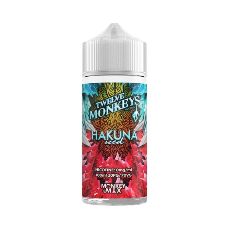 Twelve Monkeys: Ice Age - 100ml - Hakuna Iced Twelve Monkeys: Ice Age - 100ml - Hakuna Iced