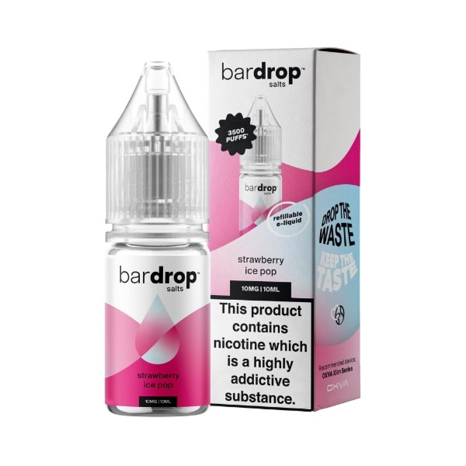 Bar Drop Salts - Nic Salt - Strawberry Ice Pop Bar Drop Salts - Nic Salt - Strawberry Ice Pop