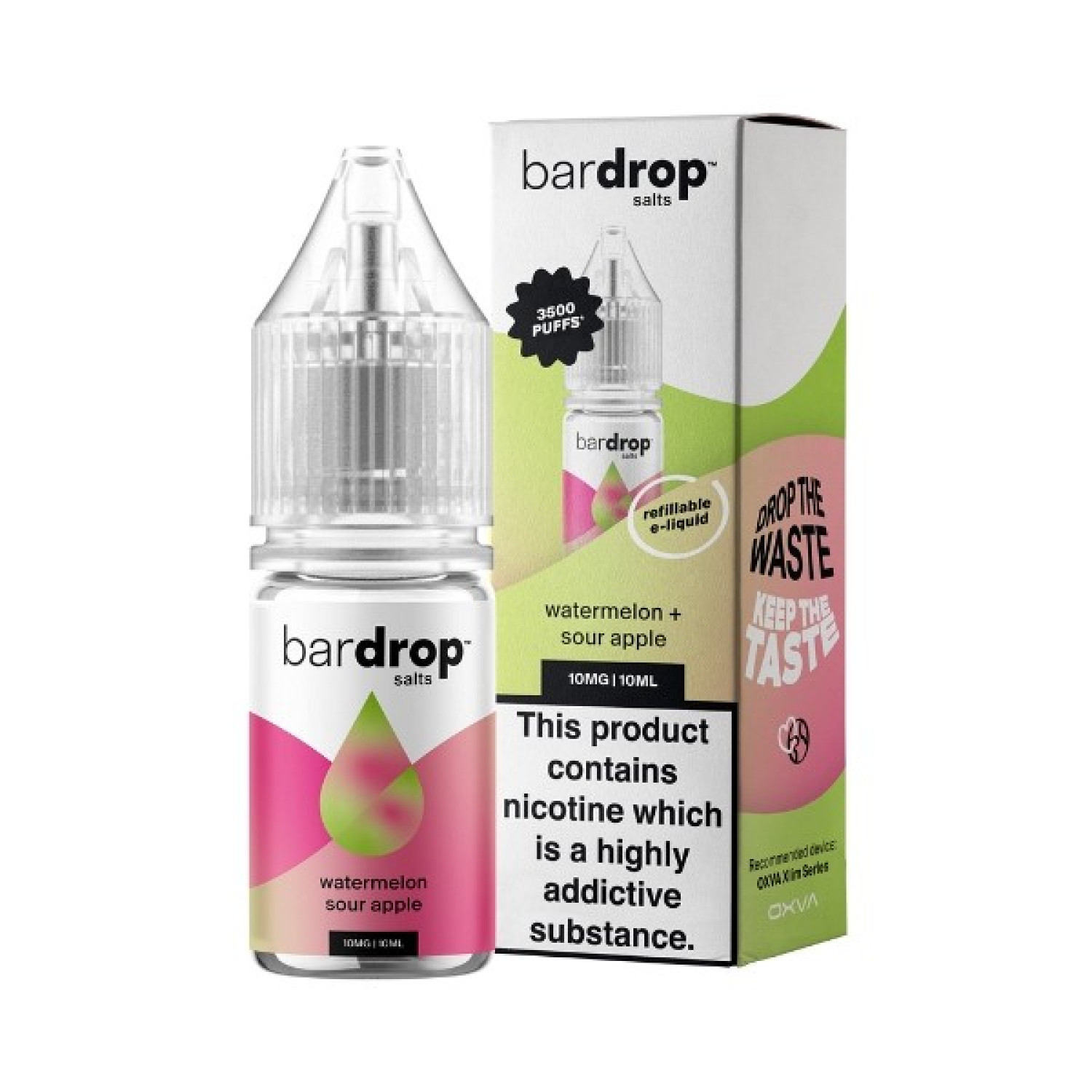 Bar Drop Salts - Nic Salt - Watermelon Sour Apple Bar Drop Salts - Nic Salt - Watermelon Sour Apple