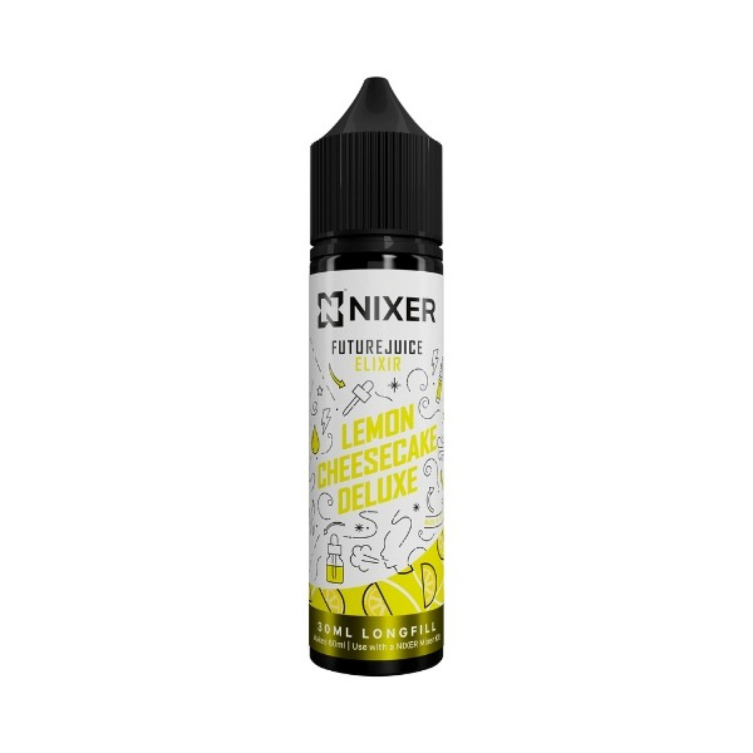 Nixer X Future Juice Elixir - 30ml - Lemon Cheesecake Deluxe - Longfill Nixer X Future Juice Elixir - 30ml - Lemon Cheesecake Deluxe - Longfill
