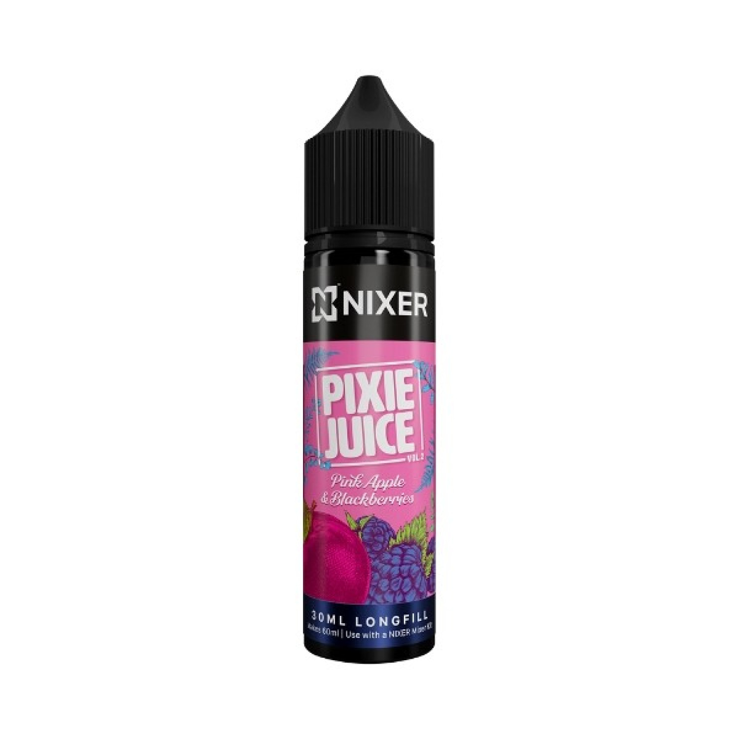 Nixer X Pixie Juice - 30ml - Pink Apple & Blackberries - Longfill Nixer X Pixie Juice - 30ml - Pink Apple & Blackberries - Longfill