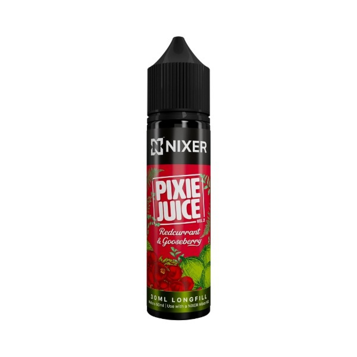 Nixer X Pixie Juice - 30ml - Redcurrant & Gooseberry - Longfill Nixer X Pixie Juice - 30ml - Redcurrant & Gooseberry - Longfill