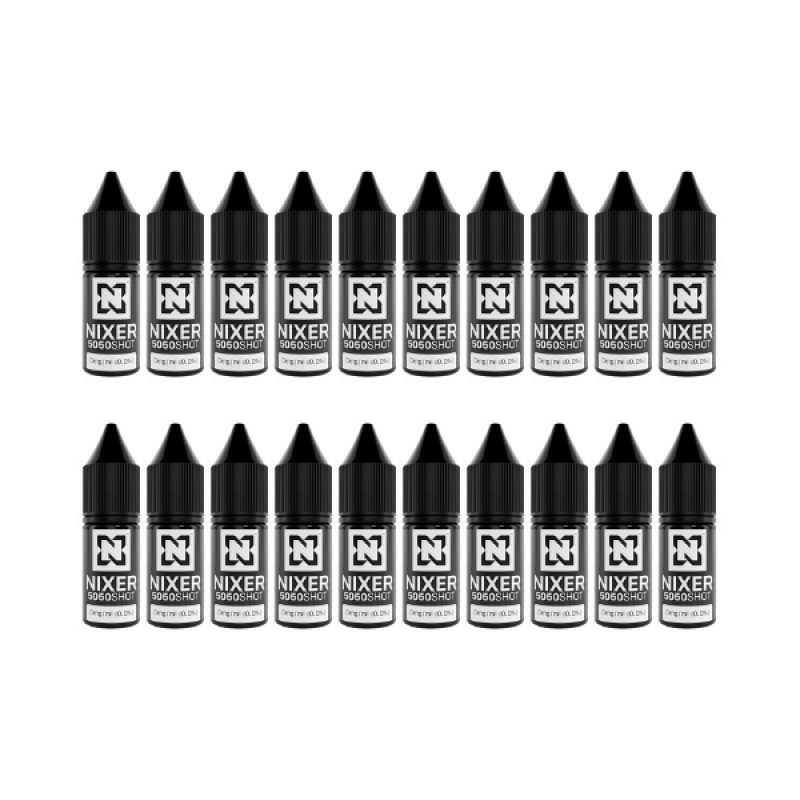 Nixer - Nic Shot - 50/50 Zero Nicotine Shot - 20 Pack