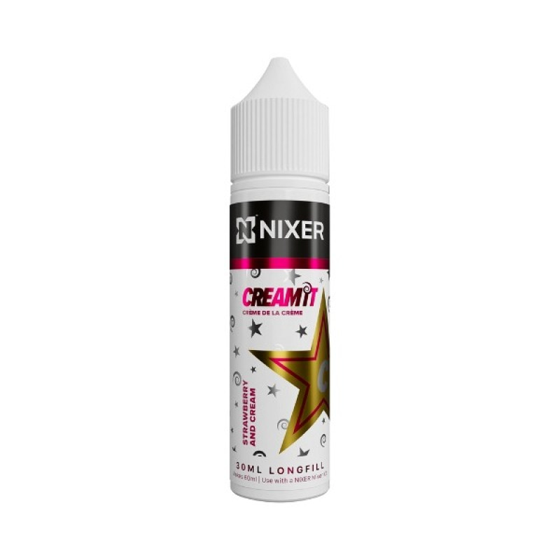 Nixer X Cream It - 30ml - Strawberry and Cream - Longfill Nixer X Cream It - 30ml - Strawberry and Cream - Longfill
