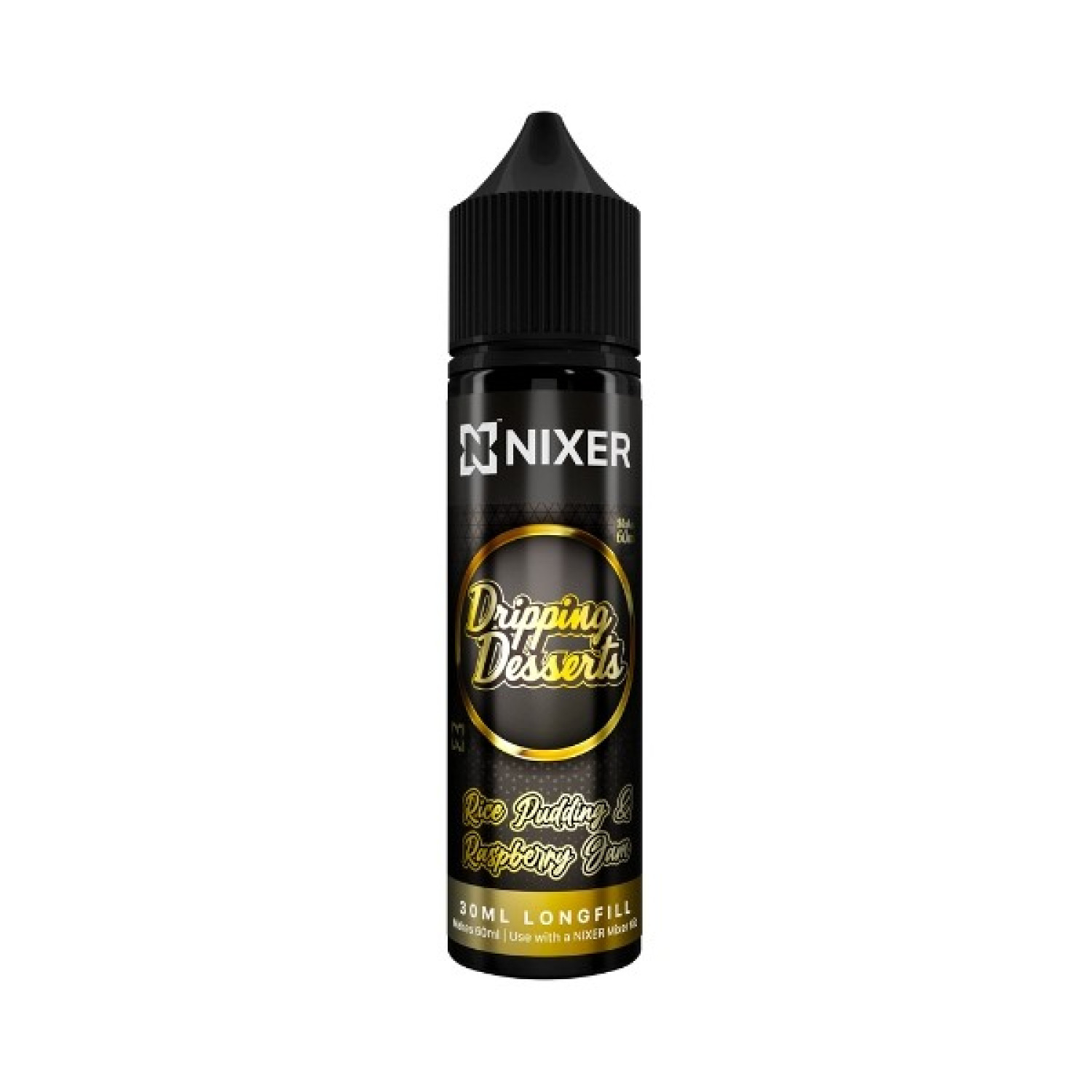 Nixer X Dripping Desserts - 30ml - Rice Pudding & Raspberry Jam - Longfill Nixer X Dripping Desserts - 30ml - Rice Pudding & Raspberry Jam - Longfill