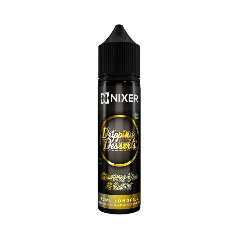 Nixer X Dripping Desserts - 30ml - Strawberry Jam & Custard - Longfill Nixer X Dripping Desserts - 30ml - Strawberry Jam & Custard - Longfill