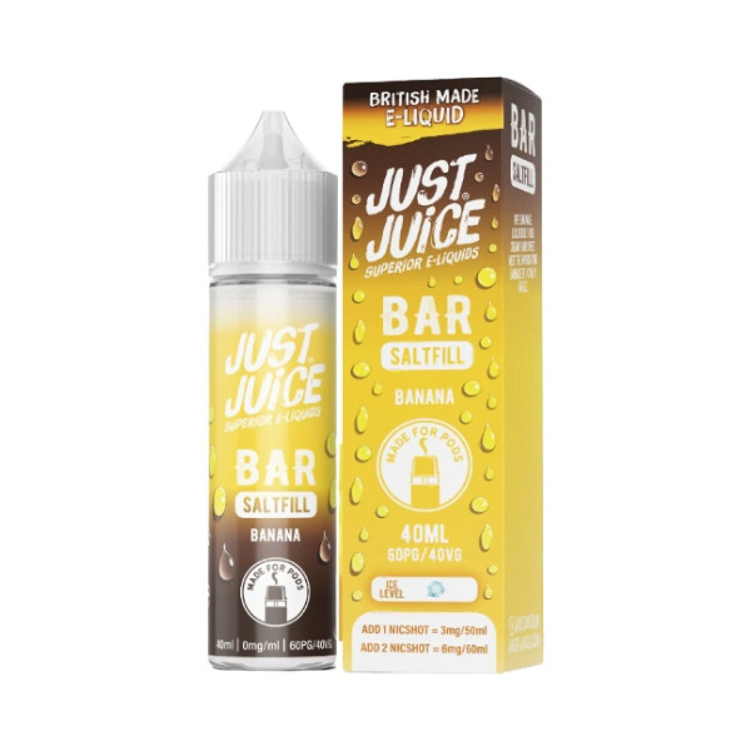 Just Juice Bar - 40ml - Banana - Saltfill Just Juice Bar - 40ml - Banana - Saltfill