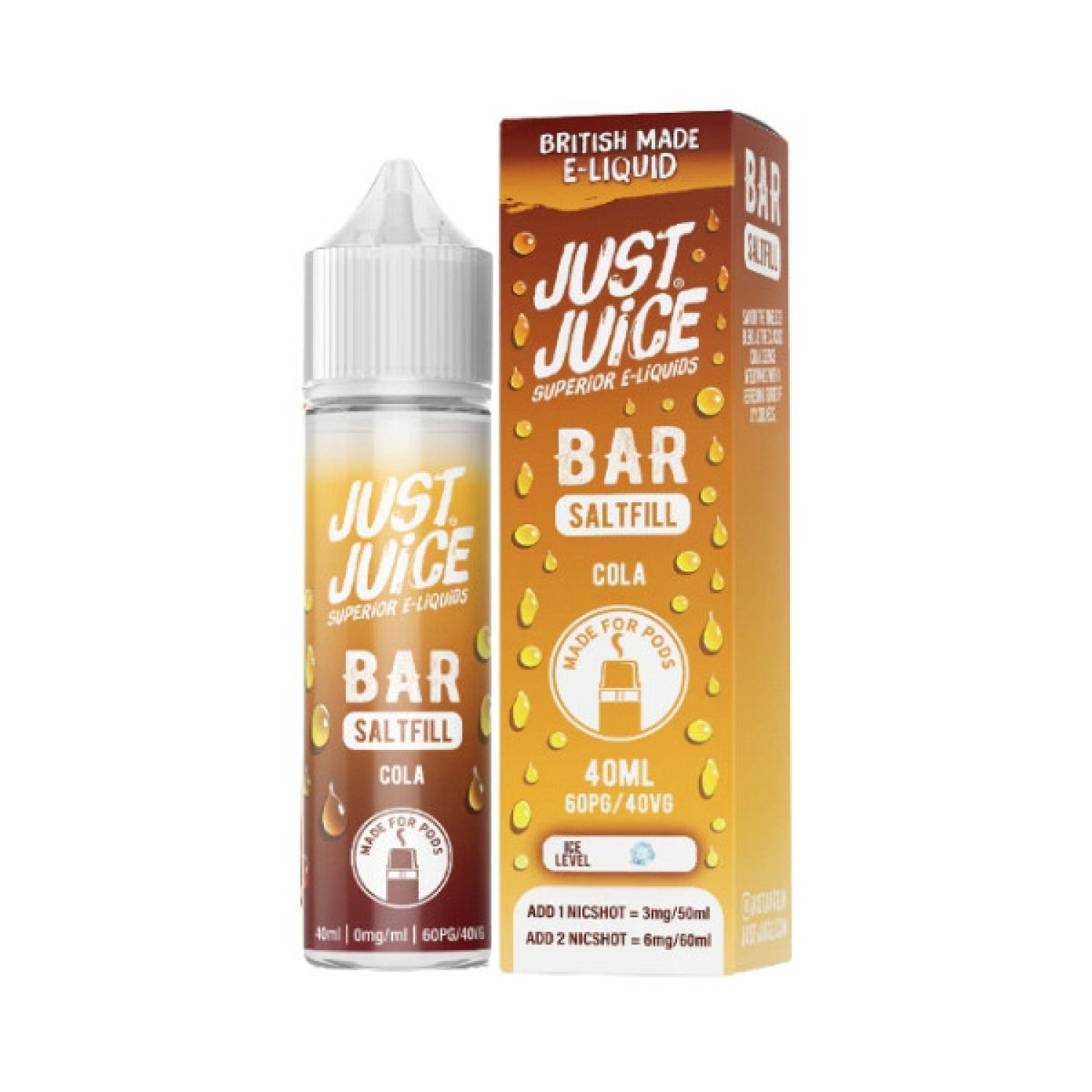 Just Juice Bar - 40ml - Cola - Saltfill Just Juice Bar - 40ml - Cola - Saltfill