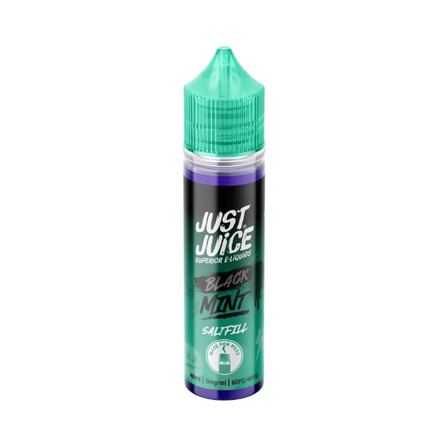 Just Juice Mint - 40ml - Black - Saltfill Just Juice Mint - 40ml - Black - Saltfill