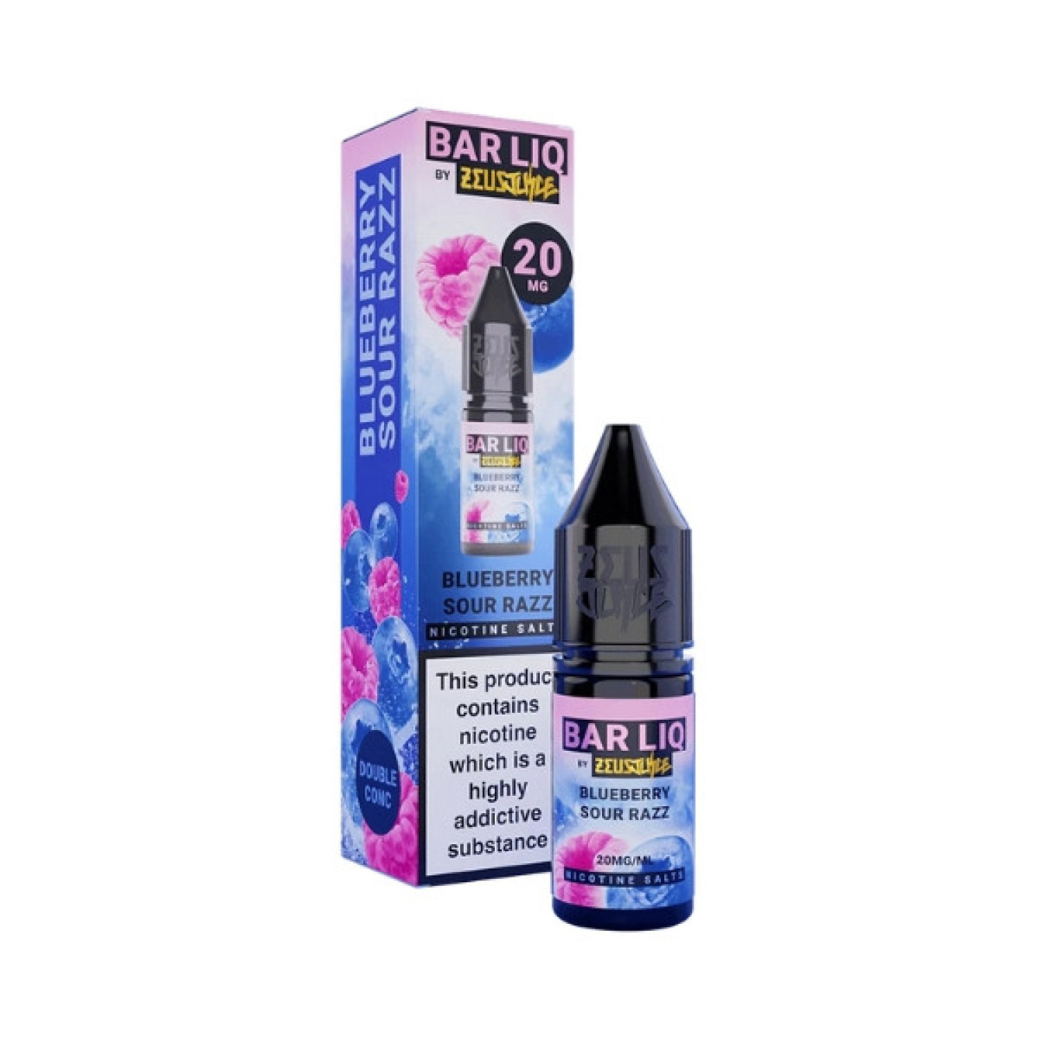 Zeus Juice Bar Liq - Nic Salt - Blueberry Sour Razz