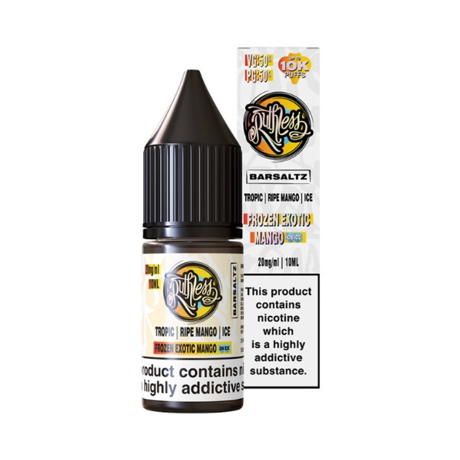 Ruthless Bar Saltz - Nic Salt - Frozen Exotic Mango On Ice Ruthless Bar Saltz - Nic Salt - Frozen Exotic Mango On Ice