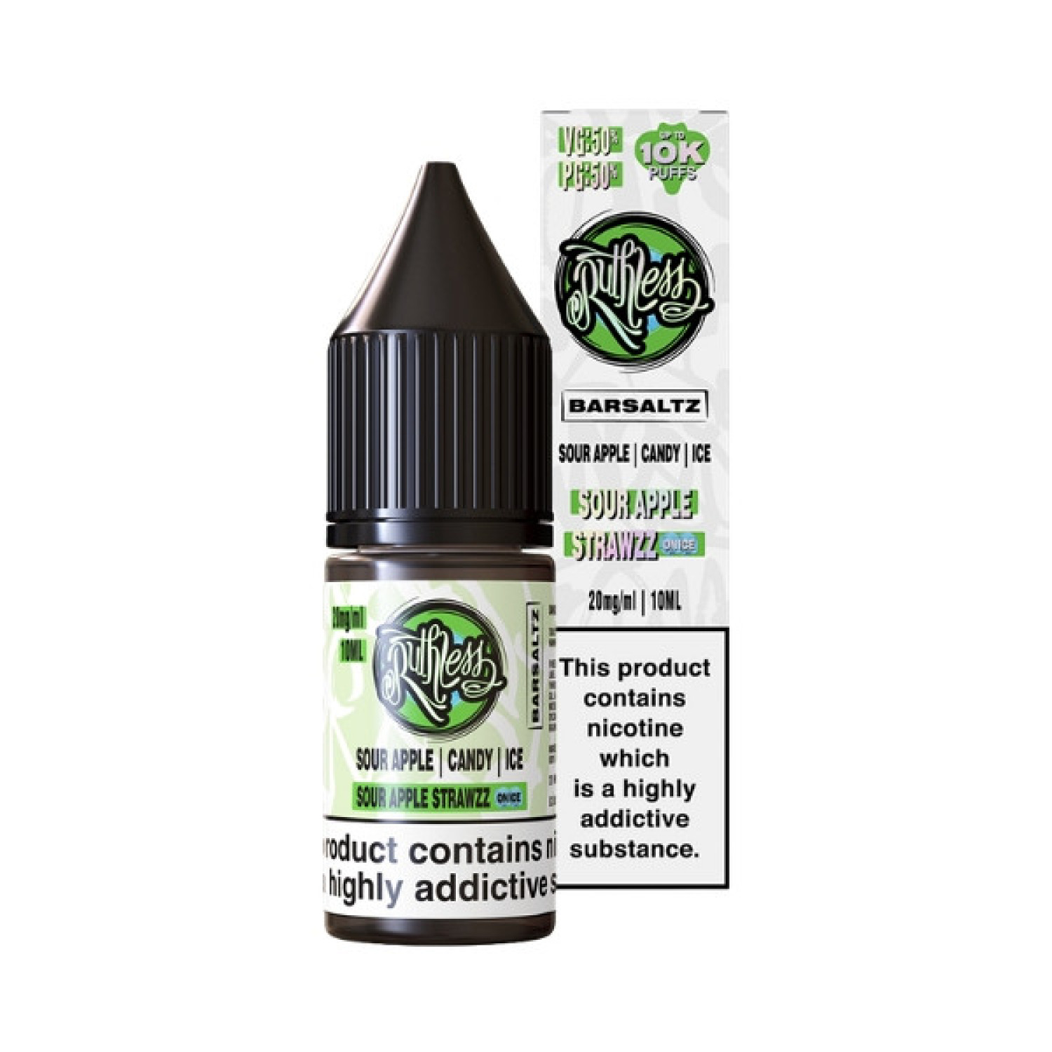 Ruthless Bar Saltz - Nic Salt - Sour Apple Strawzz On Ice Ruthless Bar Saltz - Nic Salt - Sour Apple Strawzz On Ice