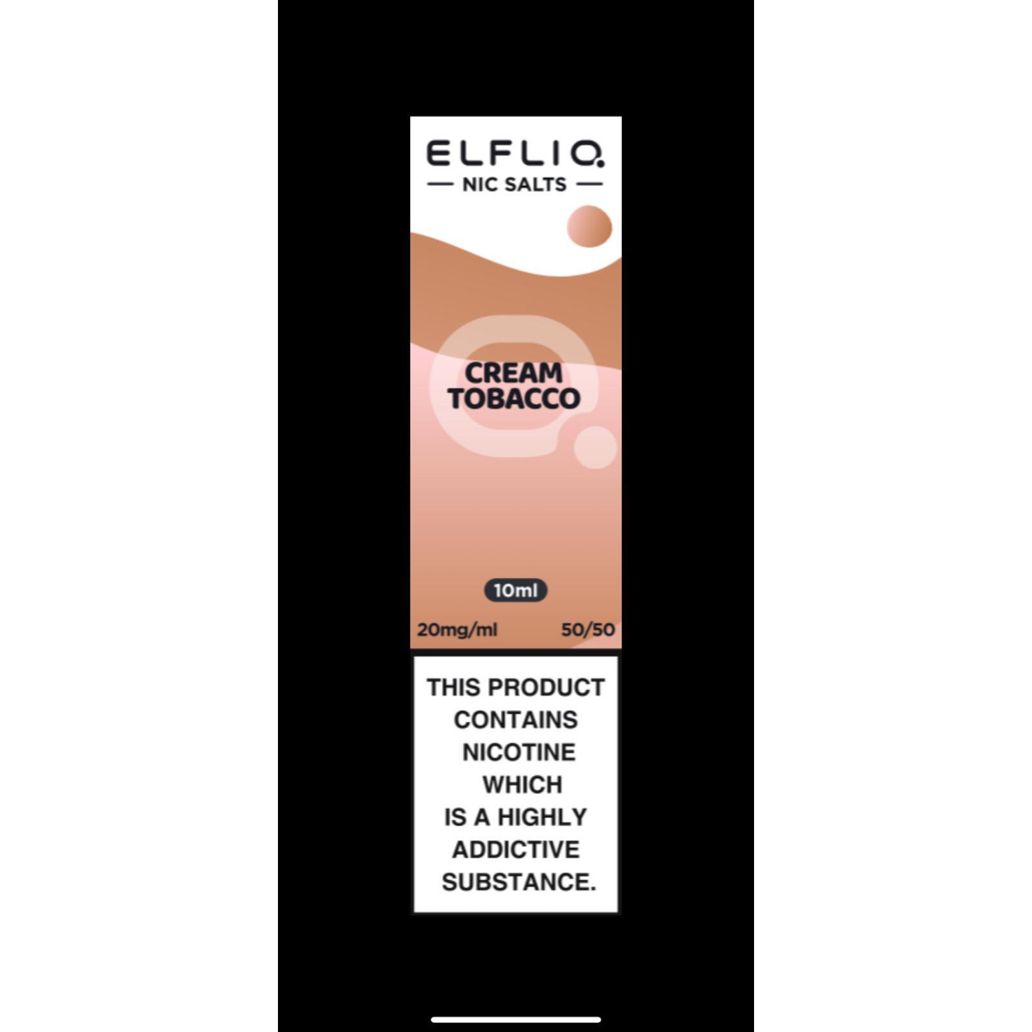 Elf Bar ELFLIQ - Nic Salt - Cream Tobacco