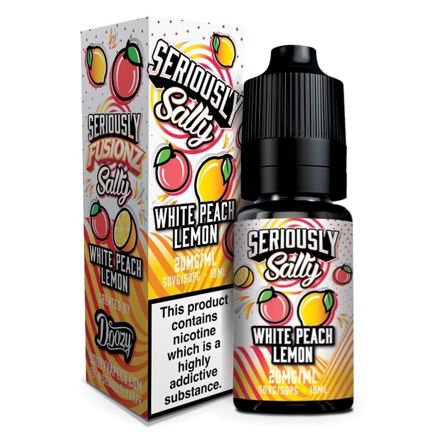 Doozy Vape - Seriously Salty Fuisionz - White Peach Lemon Doozy Vape - Seriously Salty Fuisionz - White Peach Lemon