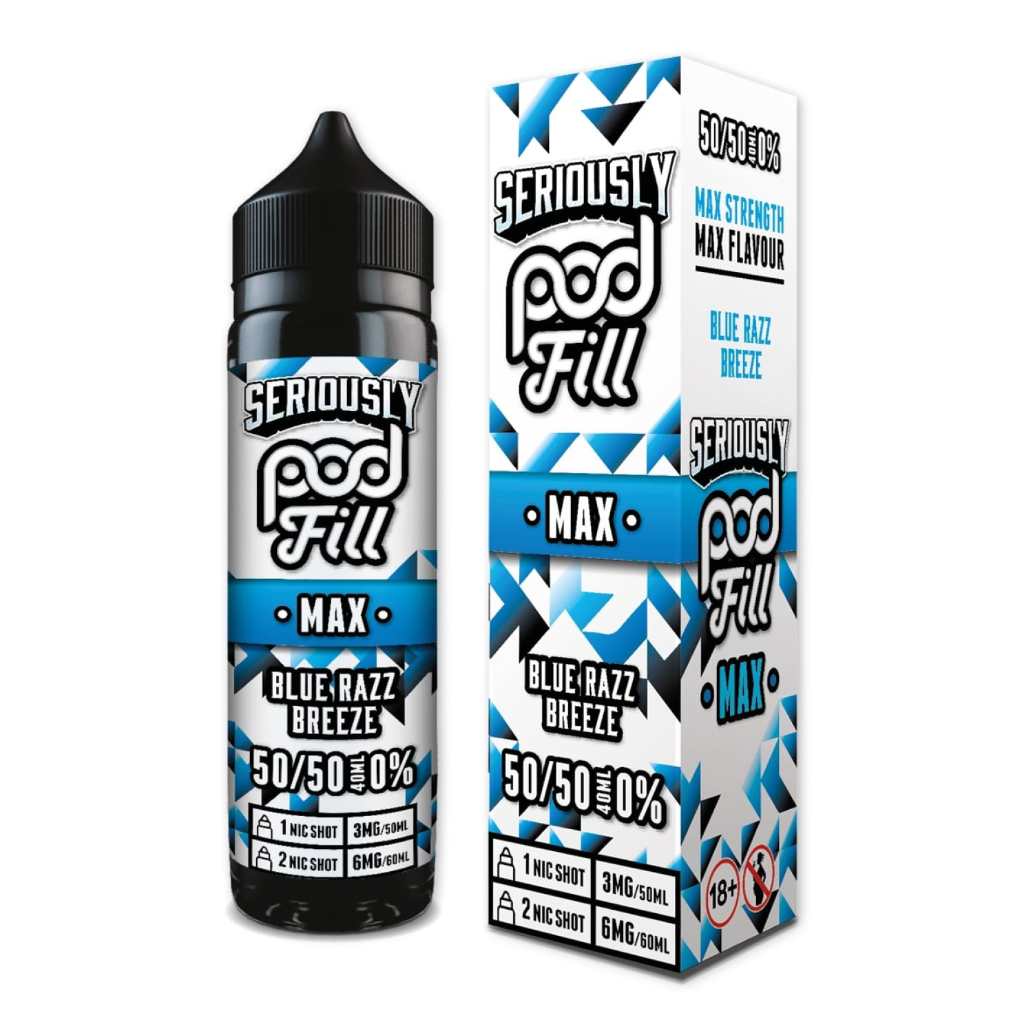 Doozy Vape - Seriously Pod Fill Max - 40ml - Blue Razz Breeze Doozy Vape - Seriously Pod Fill Max - 40ml - Blue Razz Breeze