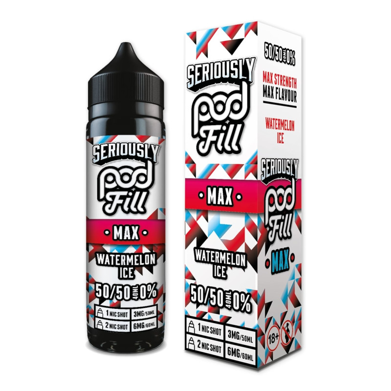 Doozy Vape - Seriously Pod Fill Max - 40ml - Watermelon Ice Doozy Vape - Seriously Pod Fill Max - 40ml - Watermelon Ice