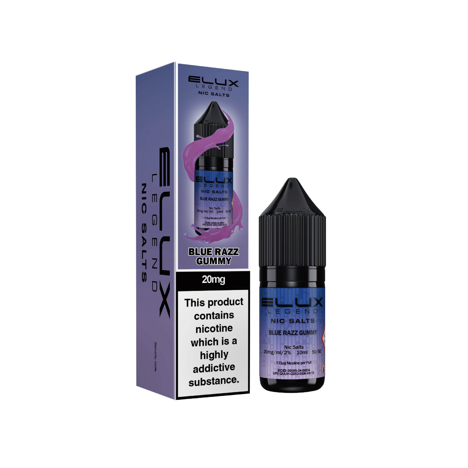 Elux - Nic Salt - Blue Razz Gummy Elux - Nic Salt - Blue Razz Gummy