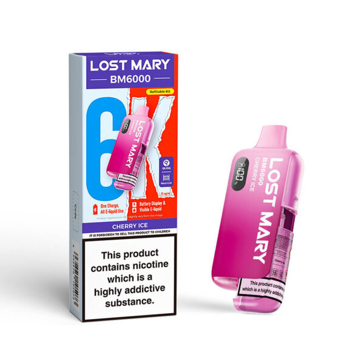 Lost Mary BM6000 Pre Filled Pod Kit - Cherry Ice