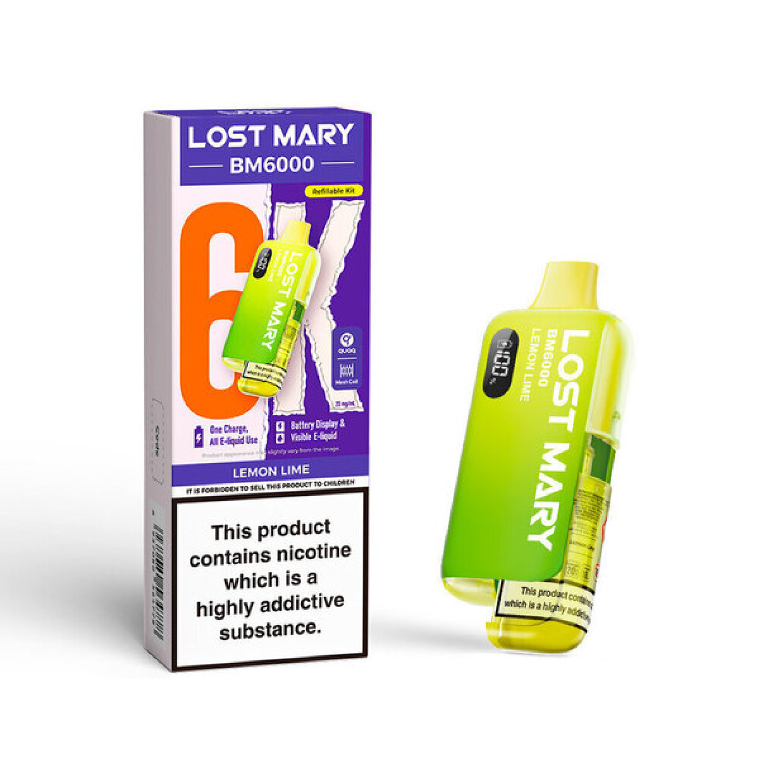 Lost Mary BM6000 Pre Filled Pod Kit - Lemon Lime